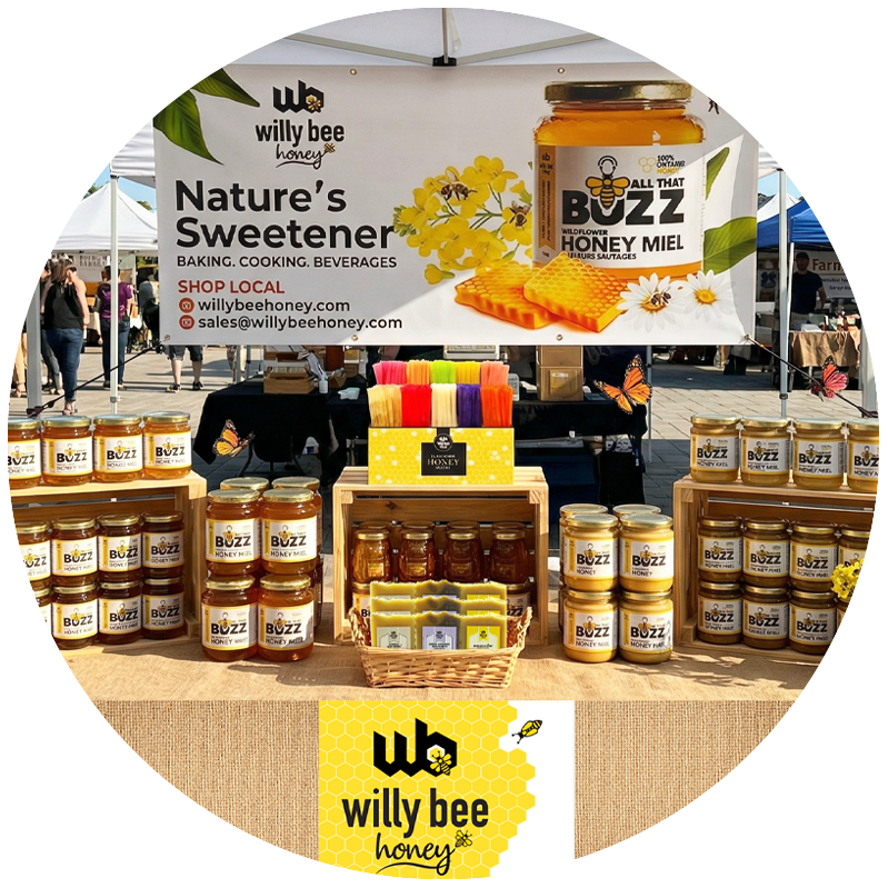 Withrow Farmers' Market, Main Street Markham Market, Willy Bee Honey, creamed honey, comb honey, nature's sweetener